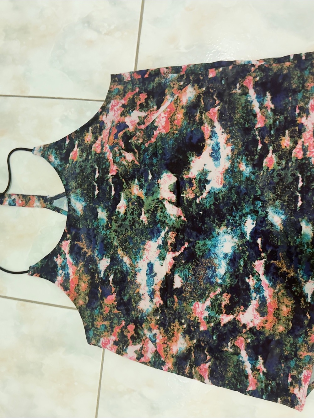H&M Multicolor Abstract Halter Camisole